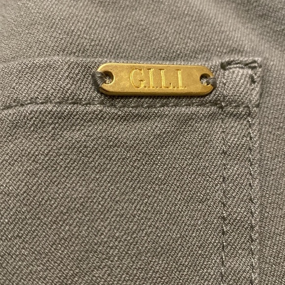 G.I.L.I Wide Leg Pant Womens 12P Split Front Hem Stretch Western coastal cowgirl - Picture 7 of 12